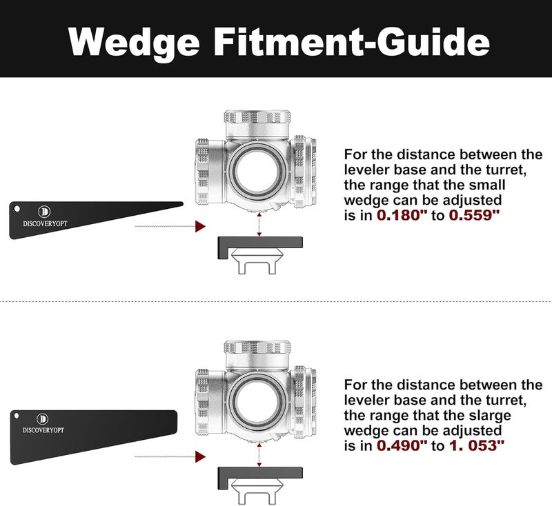 DISCOVERYOPT Scope Level Combo for Rifle Scope Mounting, Scope Leveling Kit, Scope Level Wedge in One-Piece Mounts or Scope Rings - Image 3